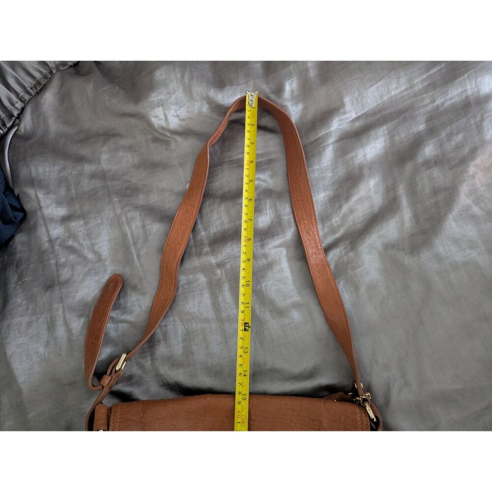 Cole Haan Leather Crossbody Bag Cognac Tan - Adjustable Strap - Picture 8 of 8